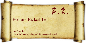 Potor Katalin névjegykártya