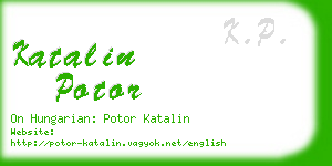 katalin potor business card